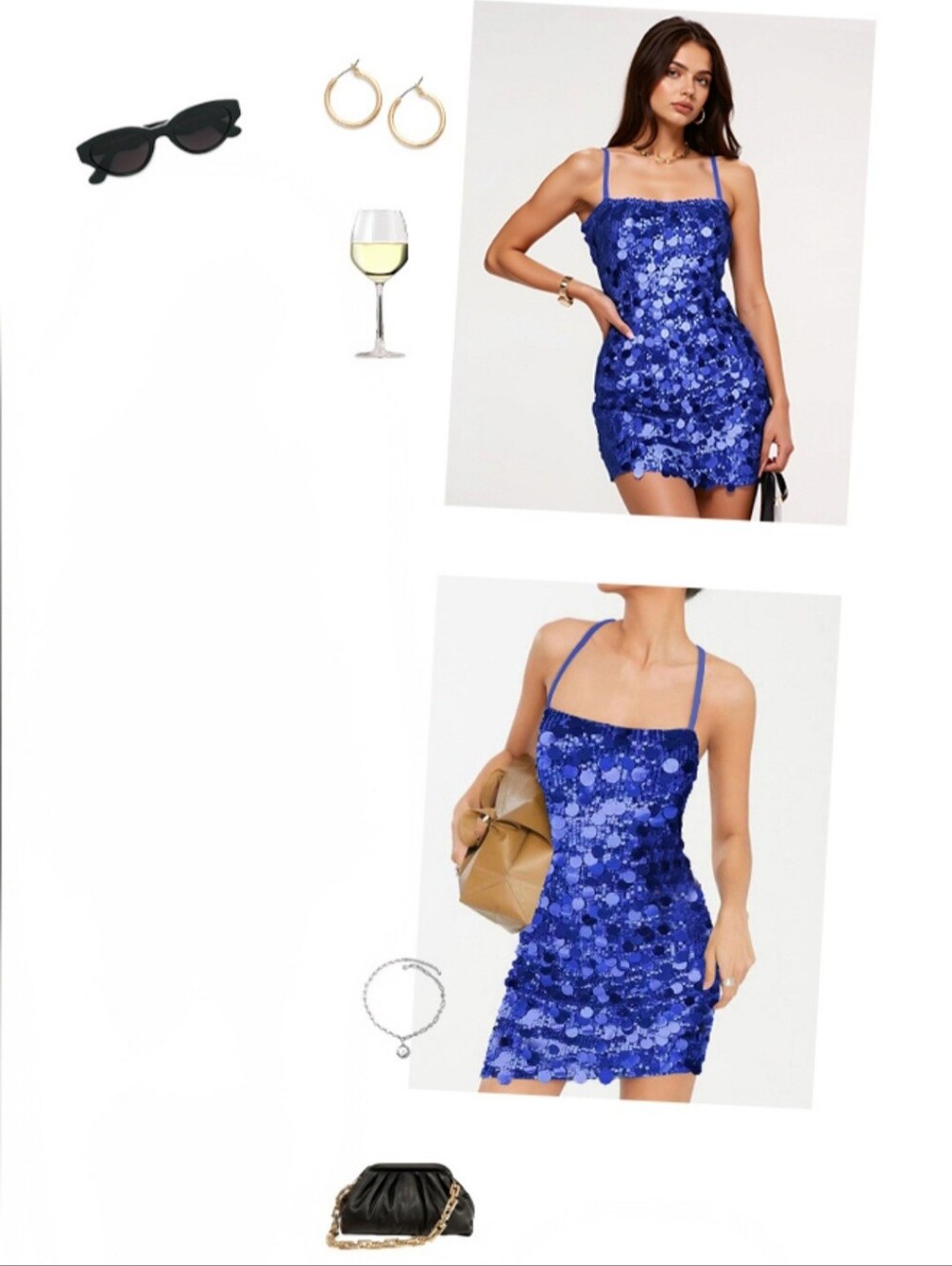 Zeflows Royal Blue Sequin Mini Dress NWT Women’s Large HOCO Glam Festival - Picture 2 of 16